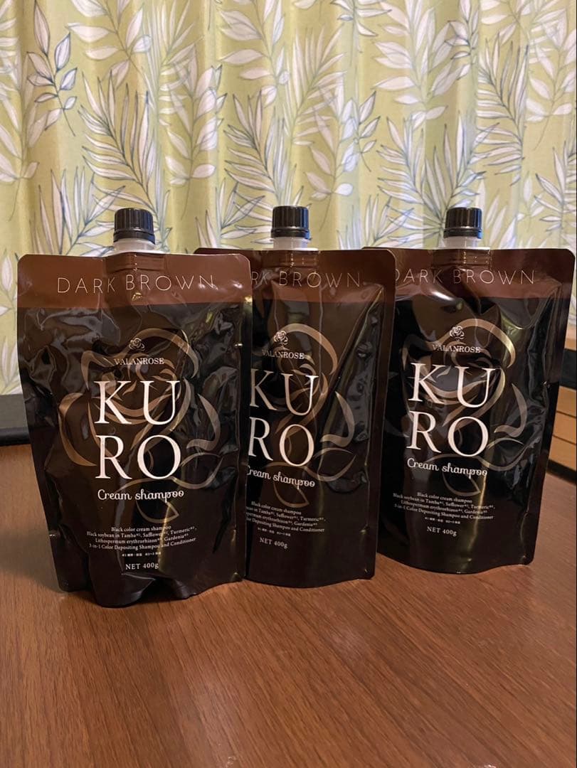 バランローズKUROクリームシャンプー　 ダークブラウン　3個セット