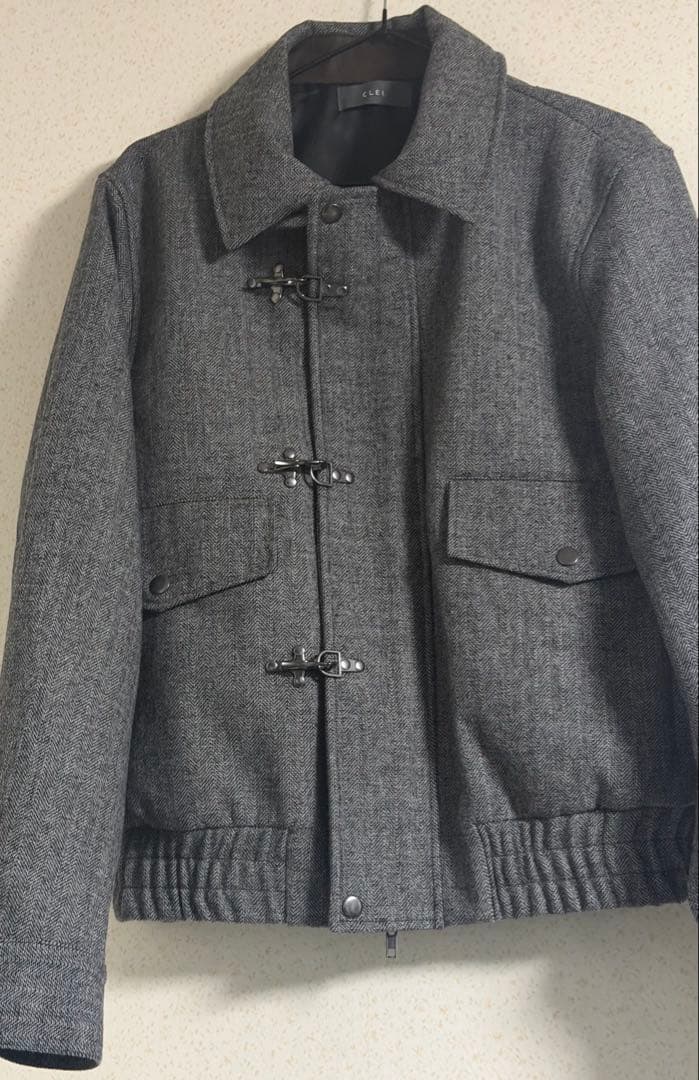 ウールブレンド ヘリンボーンツイードファイヤーマンブルゾン - メルカリ