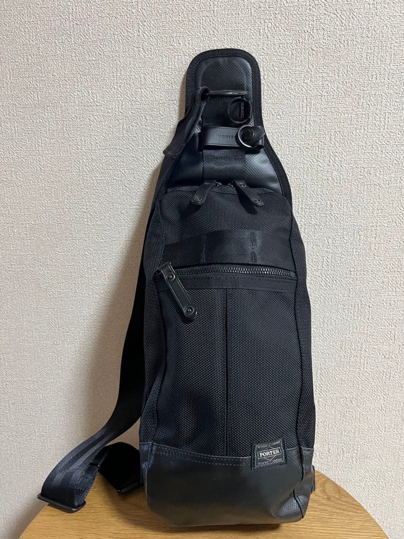 [美品]PORTER ワンショルダースリングバッグボディバックヒート PORTER ポーター ヒート スリングショルダーバッグ 703-08000 HEAT