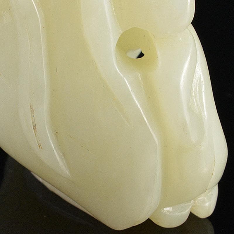 中国 玉石白玉彫刻 人物刻 根付 紙鎮 置物 C R7134E - メルカリ