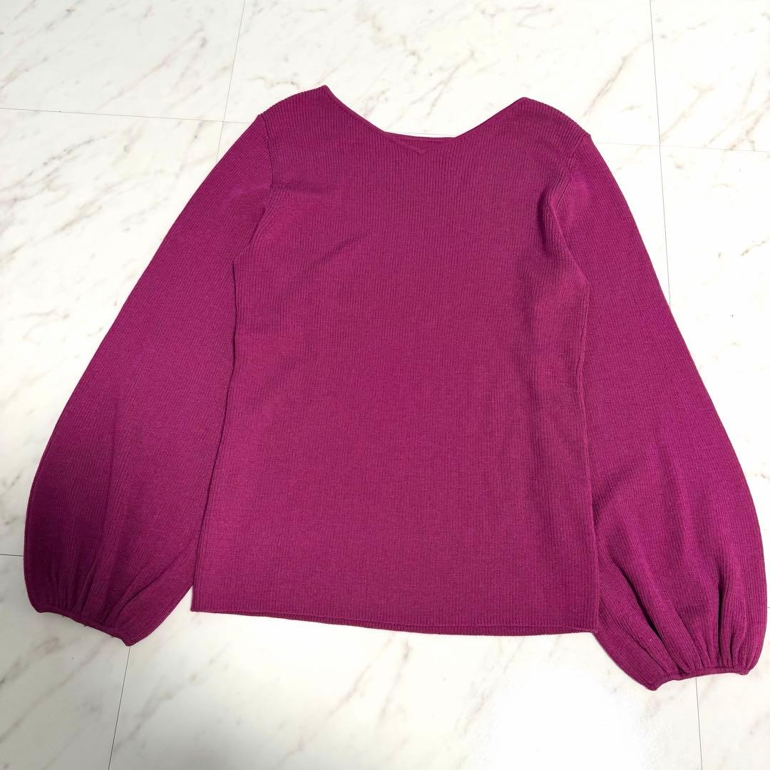 【美品】完売品✨️アナイ ウール シルク リブ フロンタブル プルオーバー 上品