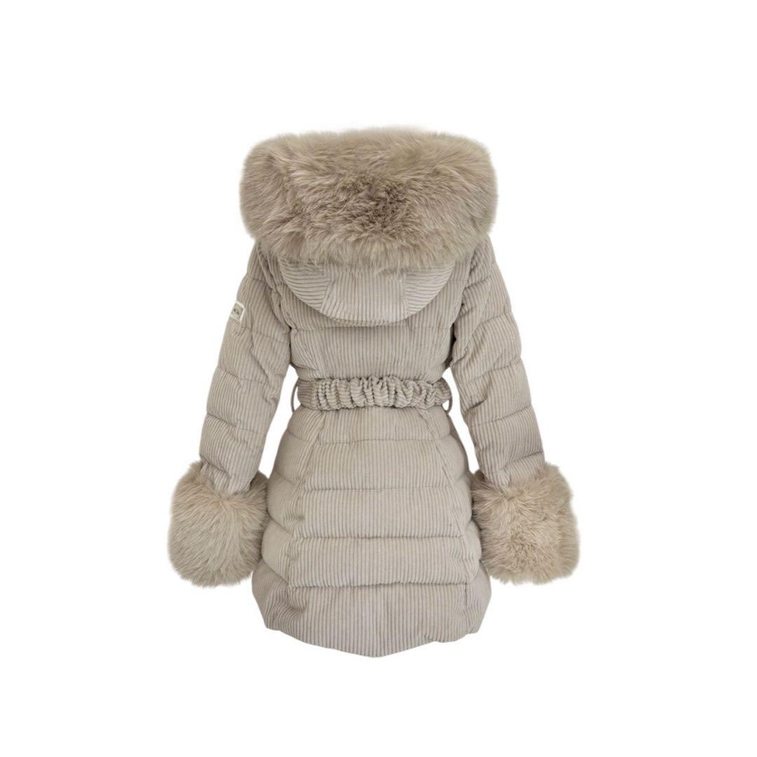 ミシェルマカロン コーデュロイベルトダウンコート - メルカリ