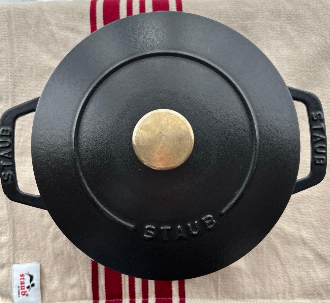 の*ん様 Staub ストウブ Wa-NABE (ワナベ) 18cm鍋 ブラック