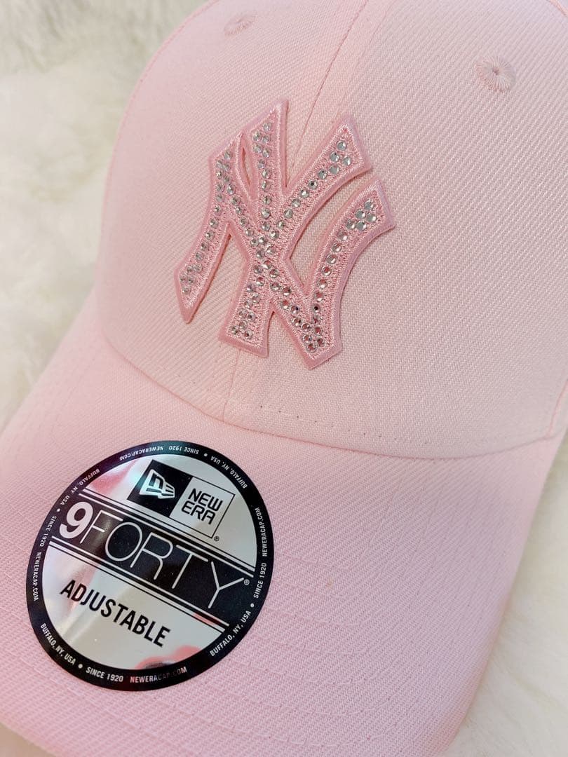 9FORTY Rhinestone ラインストーン ニューヨークヤンキースピンク