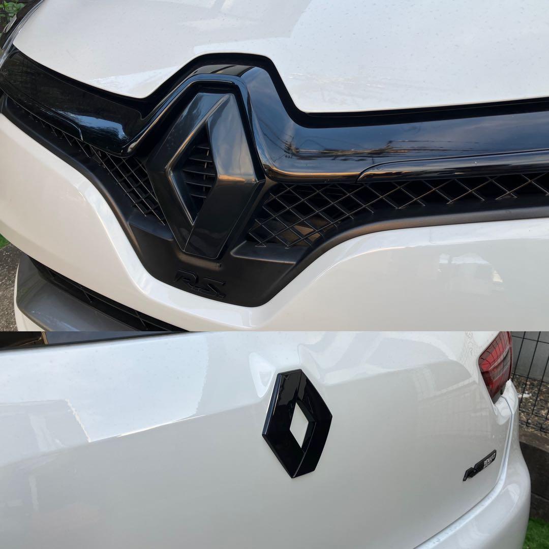 ルノー ルーテシア4/キャプチャー エンブレム前後セット 黒