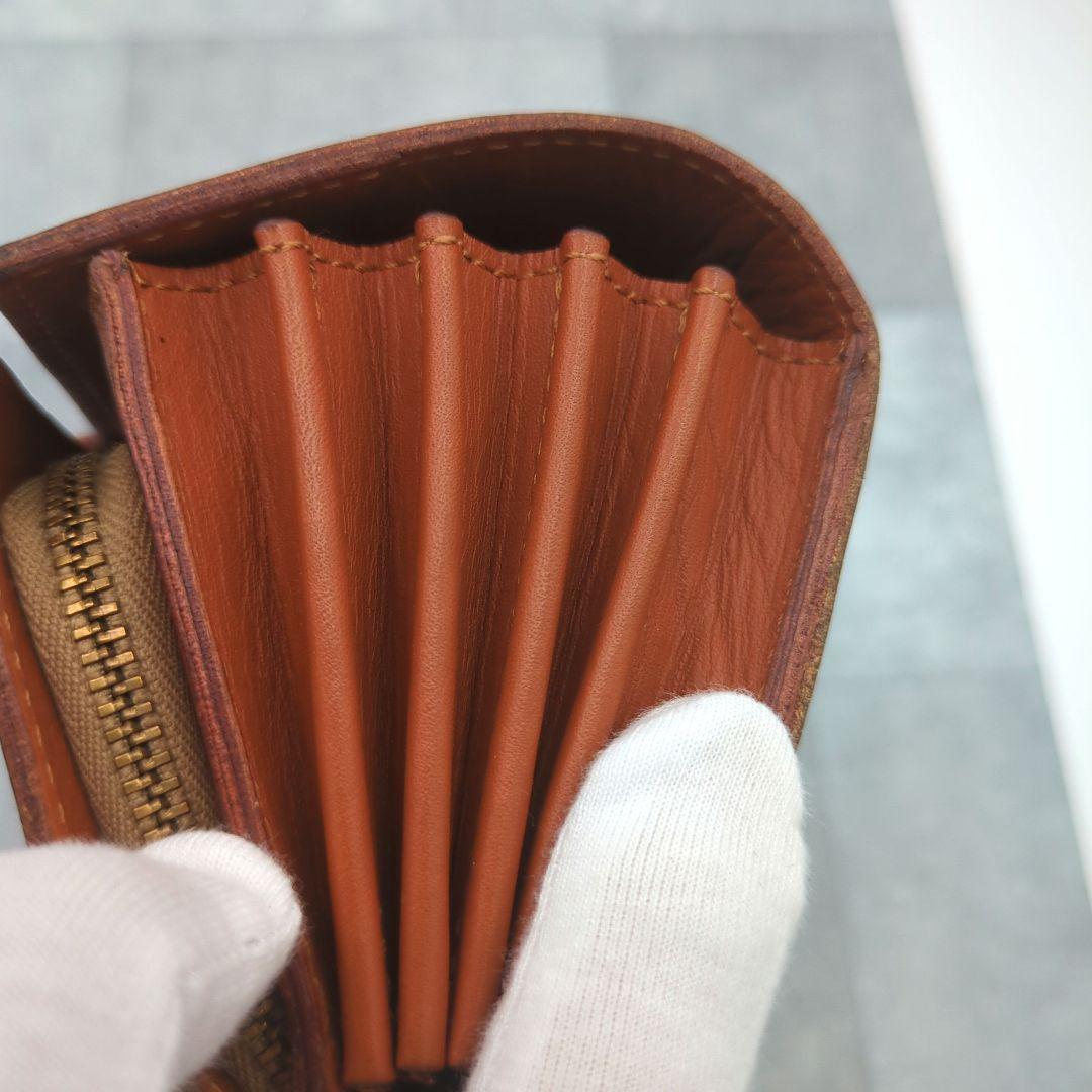 極美品✨フェリージ 長財布 コロコロ クロコ型押し レザー紺 定価86900