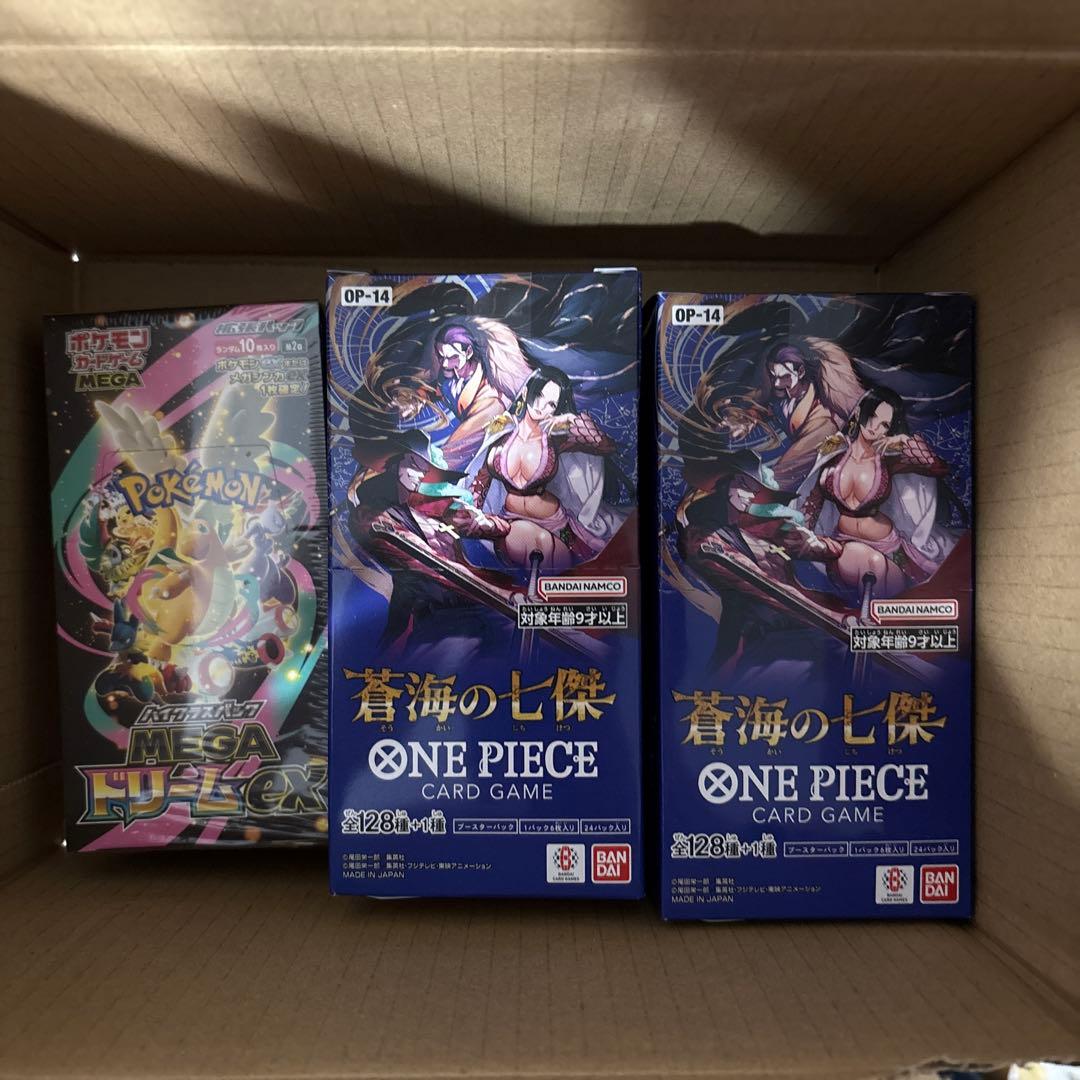 ポケモンメガドリームex ワンピース蒼海の七傑2box