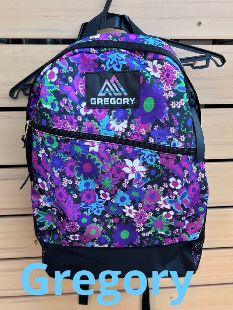 31日までの出品　GREGORY 紫花柄 リュック