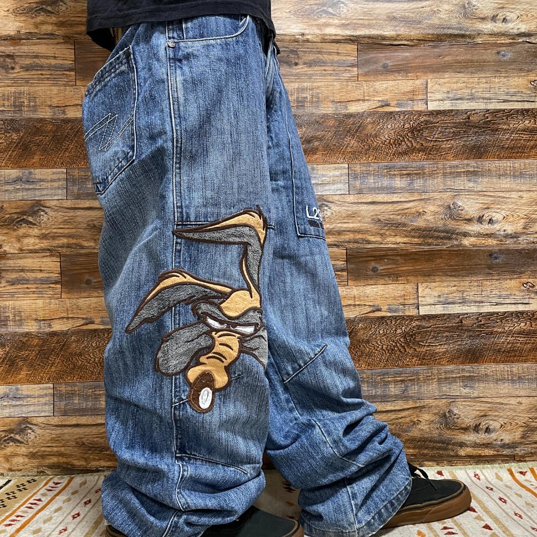 lot29デニムジーンズバギーパンツストリートb系極太w34ルーニー