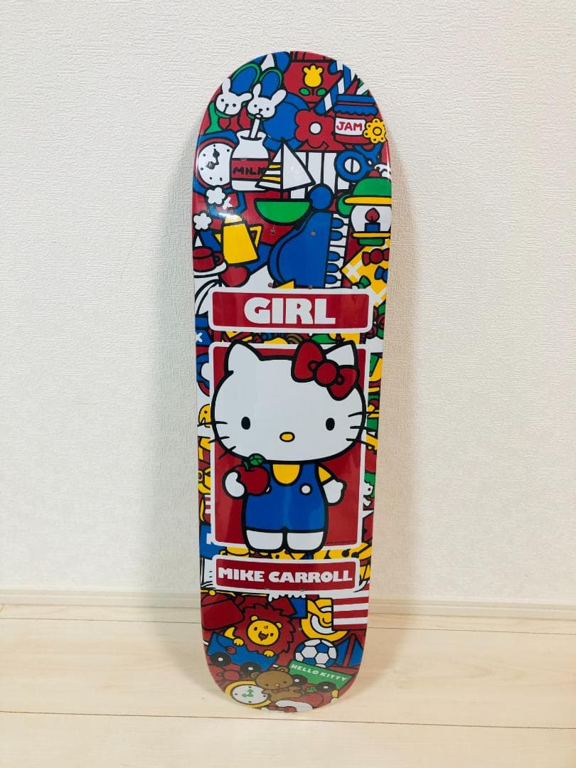 台湾製無地黒デッキテープ付きGIRL ガール　8.0デッキ ハローキティ
