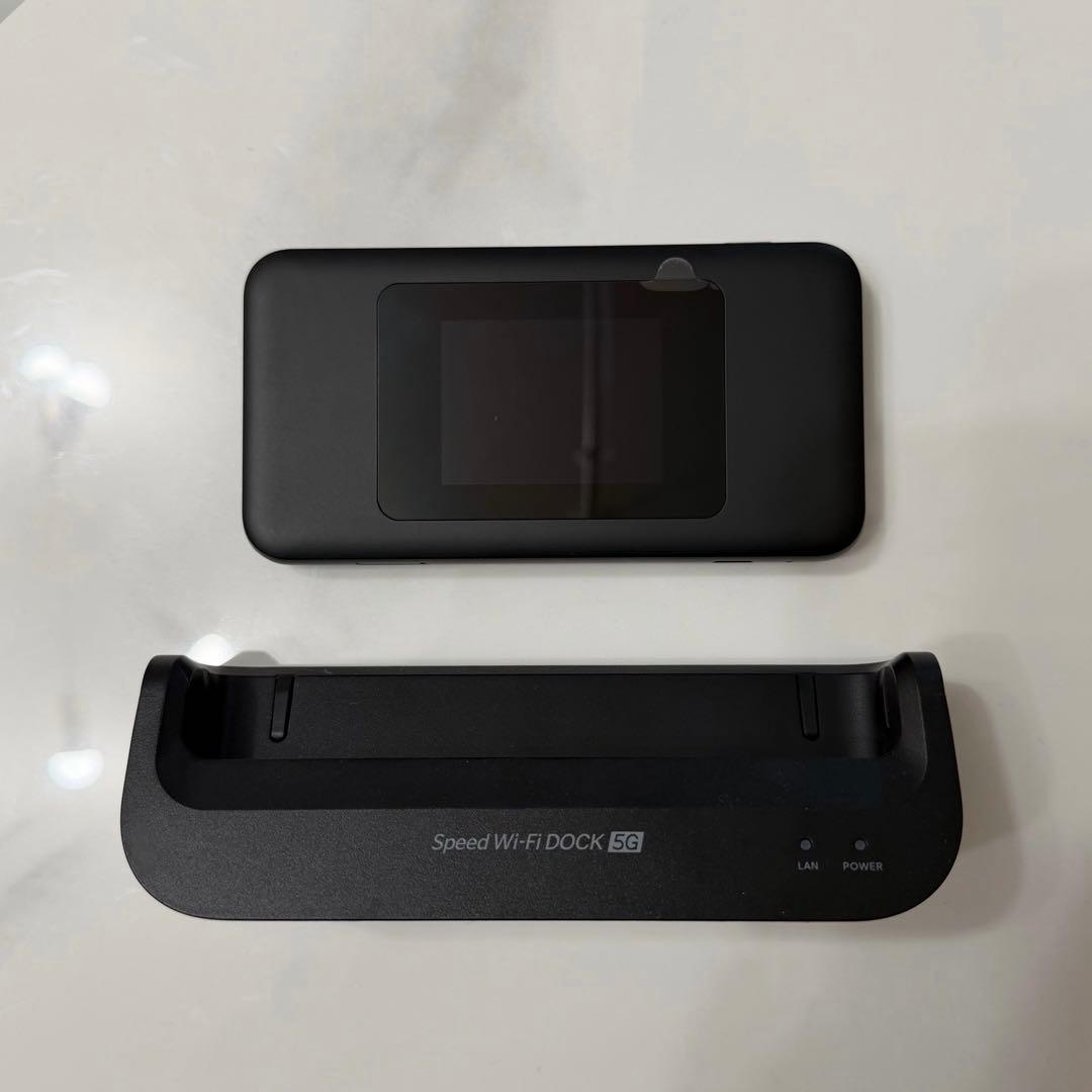 【美品】ポケットWi-Fi Speed Wi-Fi DOCK 5G ブラック
