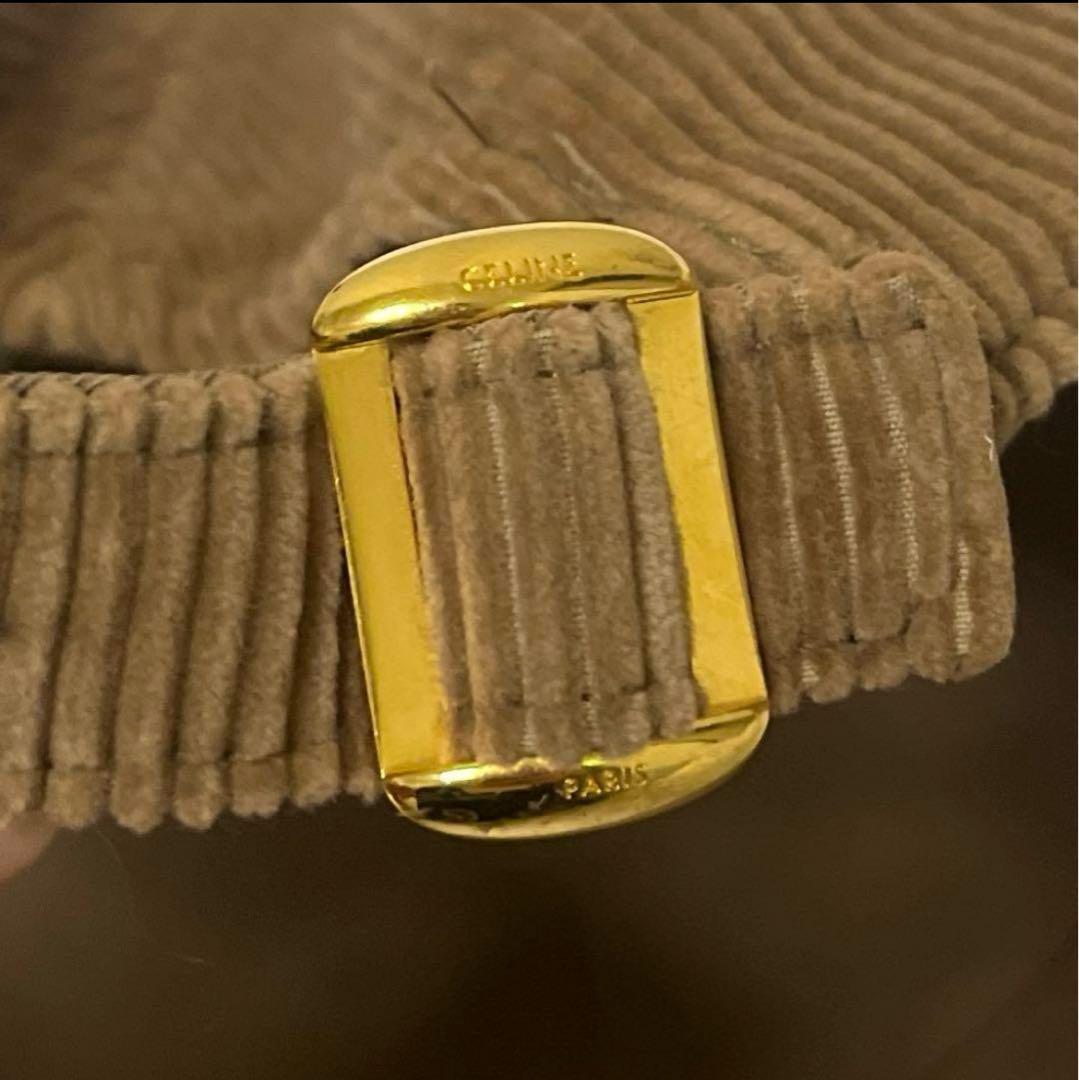 最終値下げです！CELINE コーデュロイキャップ Mサイズ - メルカリ