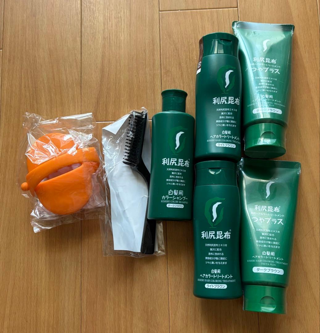 大特価　利尻昆布白髪用ヘアカラーシャンプー・トリートメントセット 楽天市場】【スーパーSALE限定10%OFF】白髪用 利尻カラーシャンプー