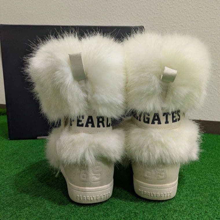 PEARLY GATES ファー付ゴルフシューズ 23.5cm 定価41800円