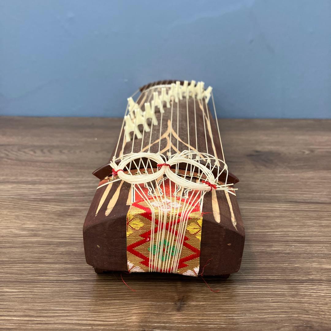 昭和レトロ ミニ琴 13弦 お琴 楽譜 元箱付き 弦楽器 伝統工芸 和