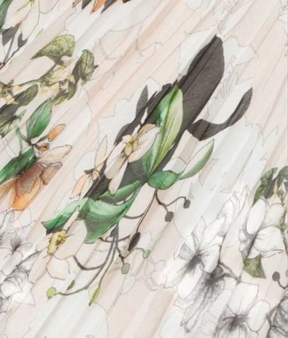 試着のみ】ANAYIアナイbouquet プリント プリーツスカート 38 - メルカリ