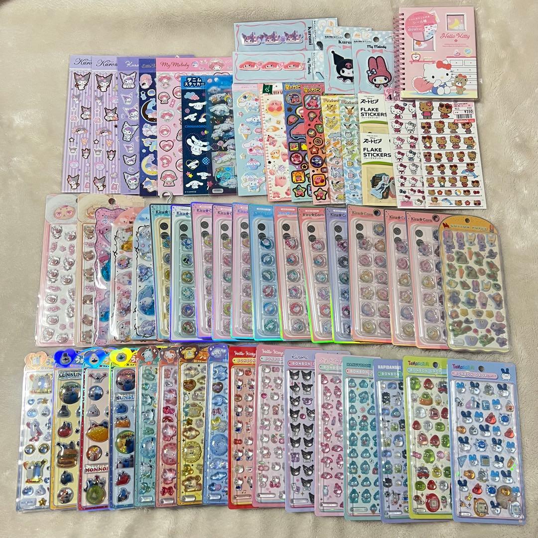 【正規品・即日発送・匿名発送】サンリオ ボンボンドロップシール55点まとめ売り