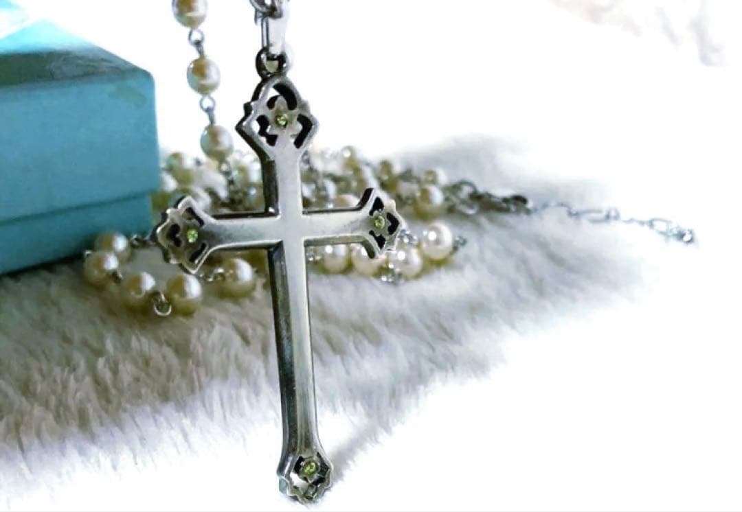 マリア様がみてる公式白薔薇ロザリオネックレスアニメグッズ十字架