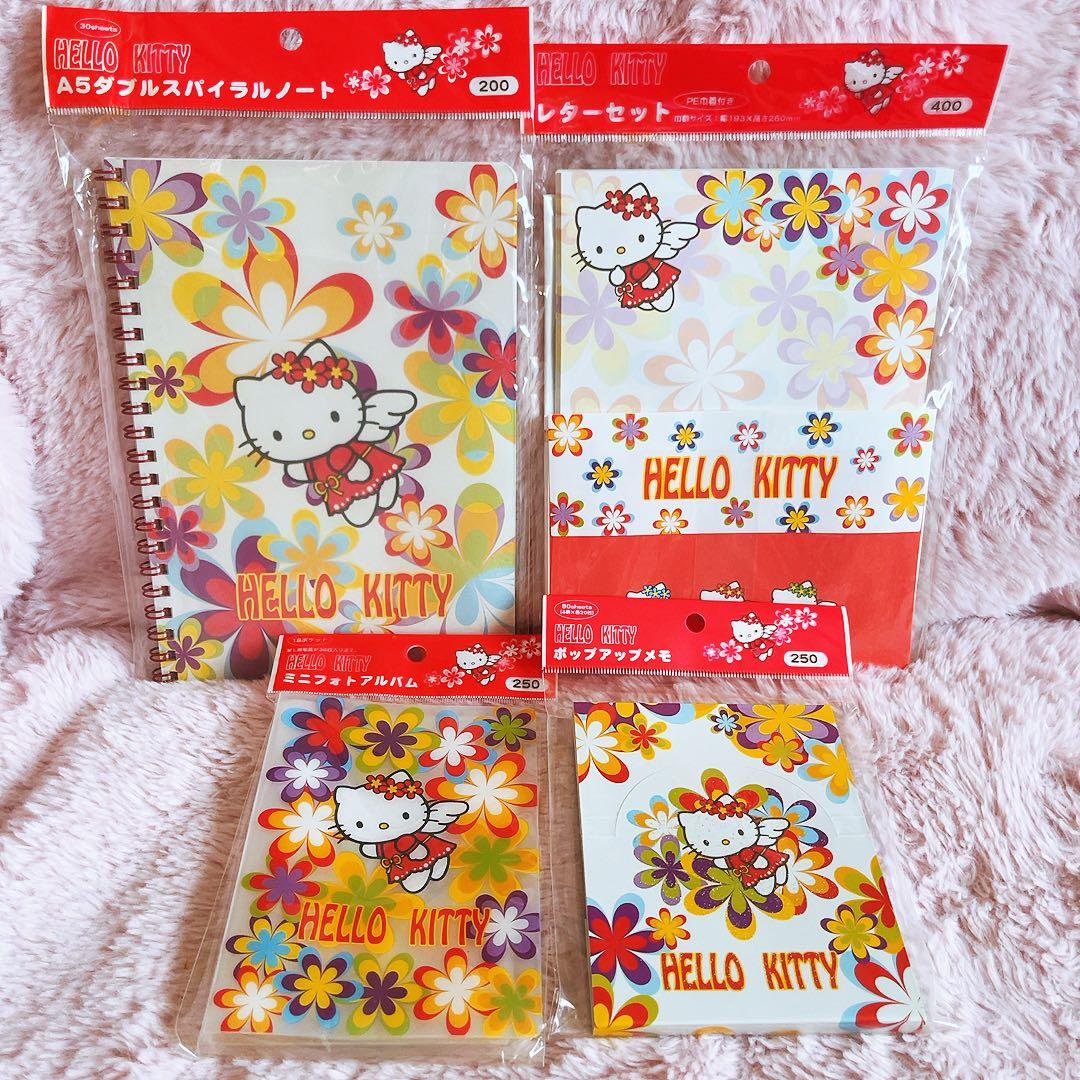 希少レア　ハローキティ　エンジェル　フラワー　レターセット　アルバム　2002