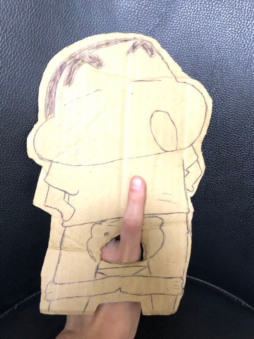 珍お面　ハンドメイド　(クレヨン風)