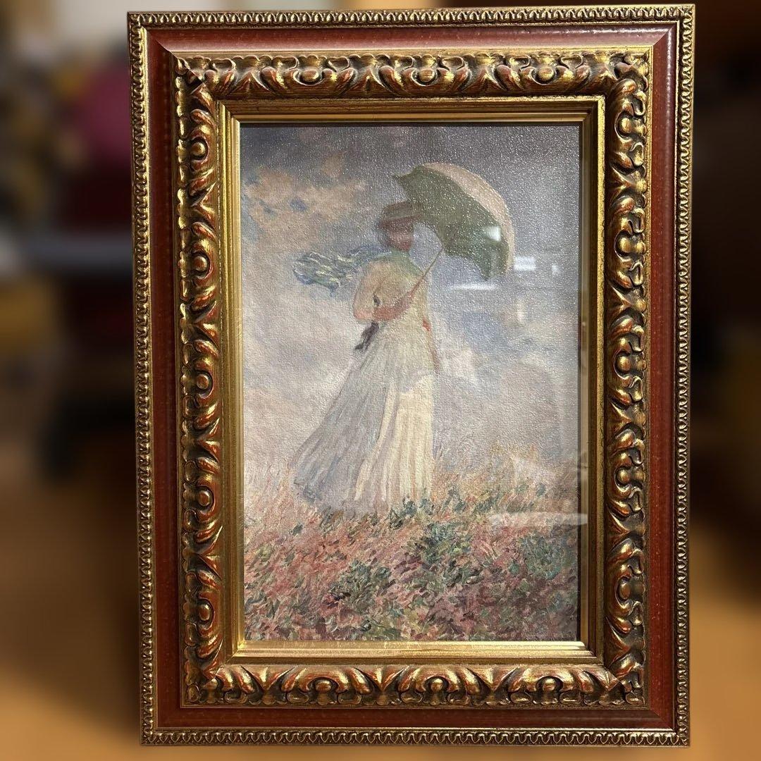 モネ　日傘の婦人　立体複製画