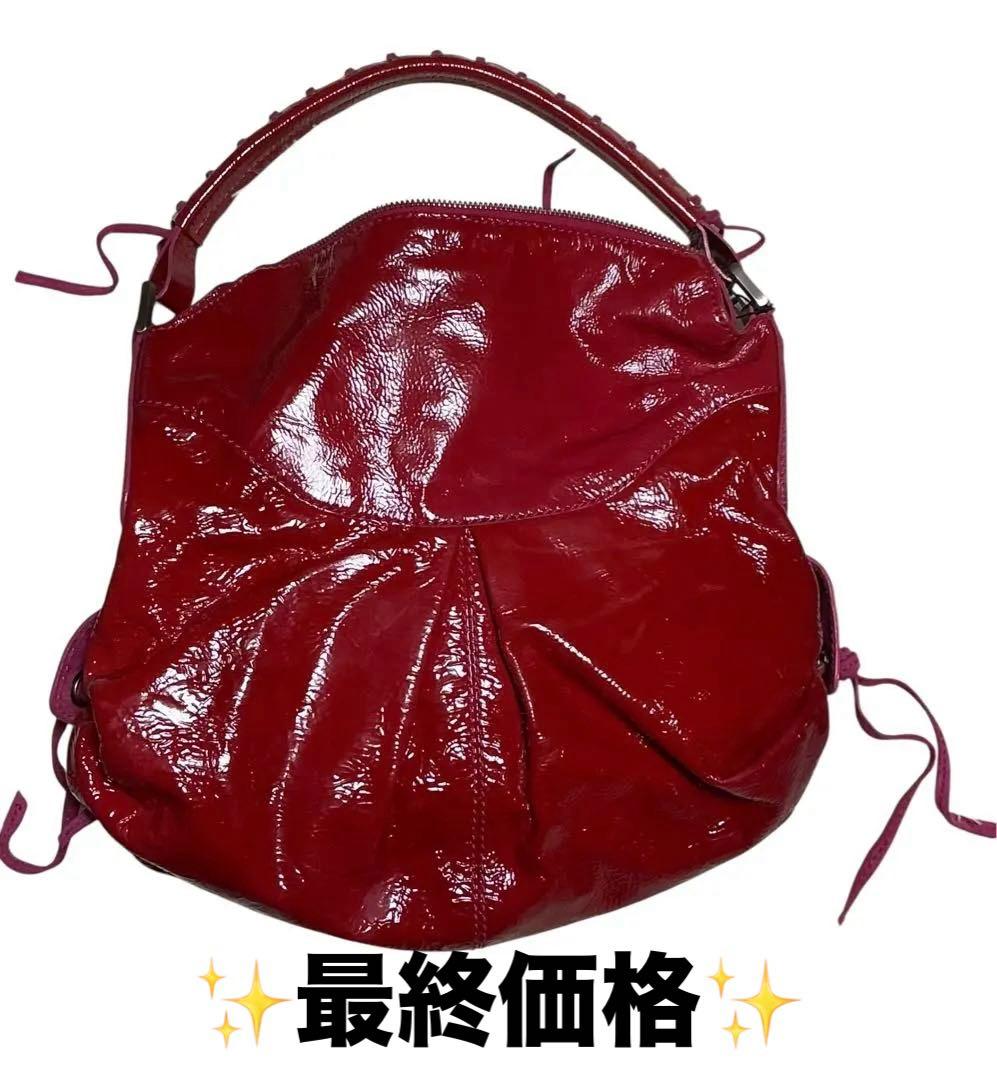 最終価格　FRANCESCO BIASIA パテントレザーバッグ　タグ付き未使用 最終価格 FRANCESCO BIASIA パテントレザーバッグ タグ付き未使用