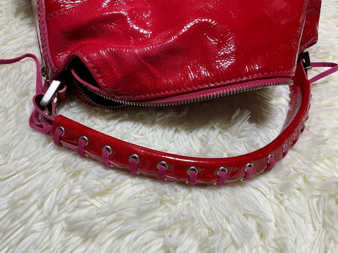 最終価格 FRANCESCO BIASIA パテントレザーバッグ タグ付き未使用