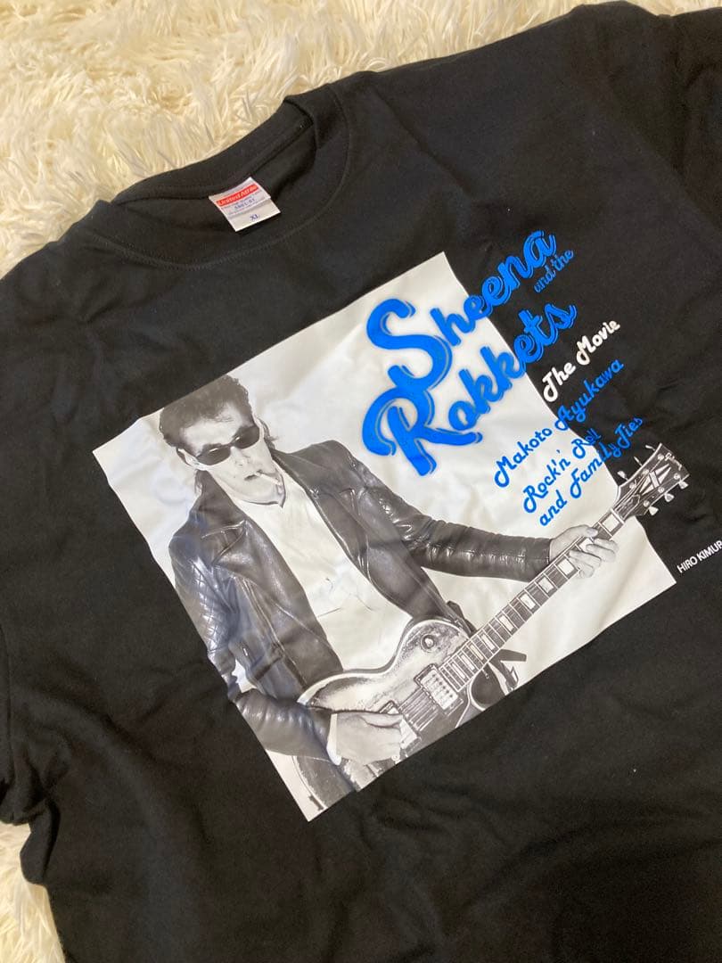 未使用 シーナアンドロケッツ黒色 Tシャツ XLサイズ ロゴ入りキャップ付き シーナ&ザ・ロケッツ,Tシャツ,SHEENA&THE ROKKETS,Tシャツ,WAYPMUSIC