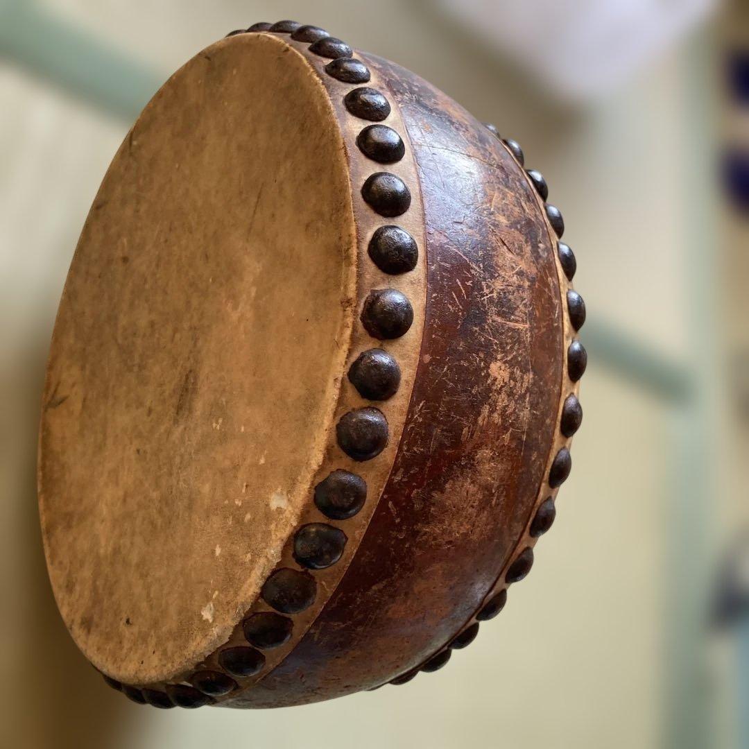 木製 和太鼓 金属飾り付き