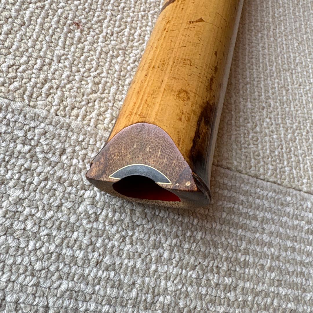 254尺八　真山銘⭐️一尺九寸管　歌口金巻き真山銘ニ印