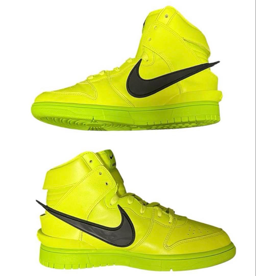 靴 AMBUSH NIKE DUNK HIGH \"FLASH LIME\"27.5cm