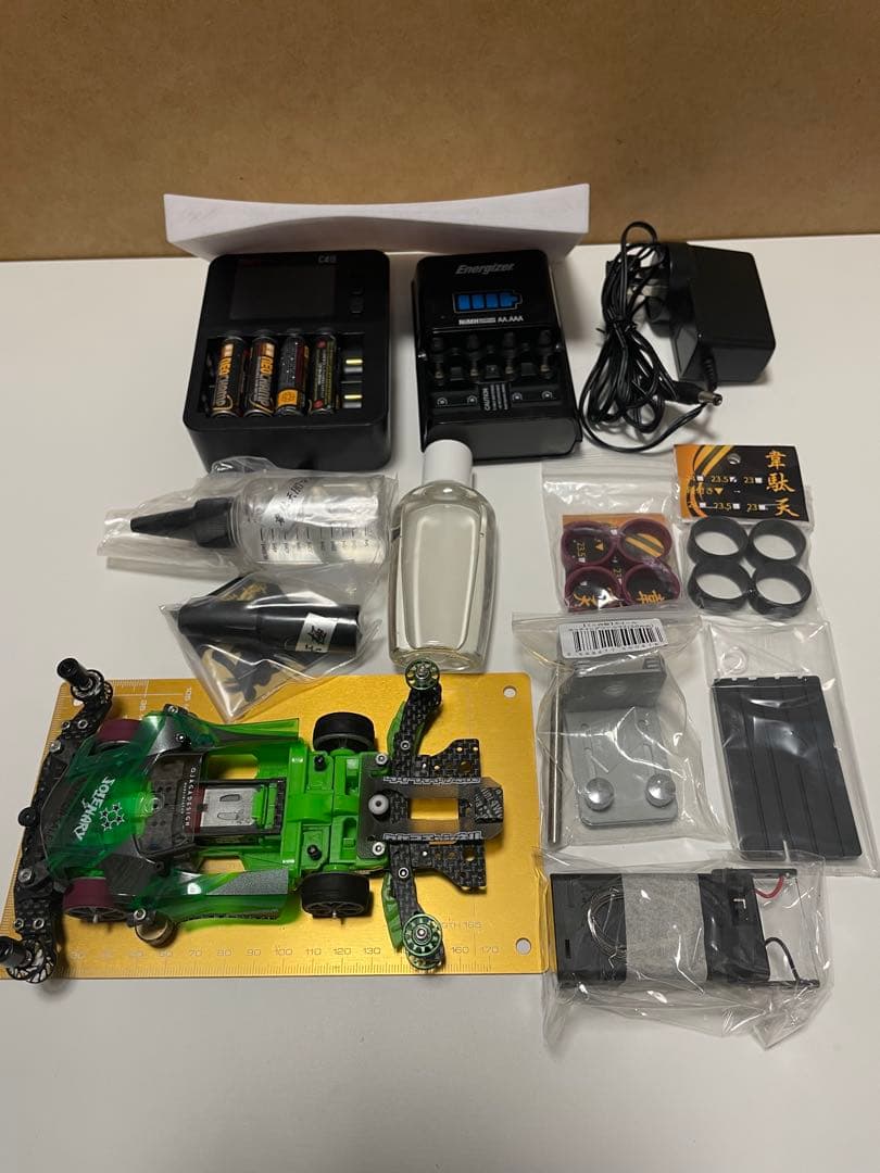 ミニ四駆 セット売り MSフレキ フルカーボンCNC加工ローラー 充電器