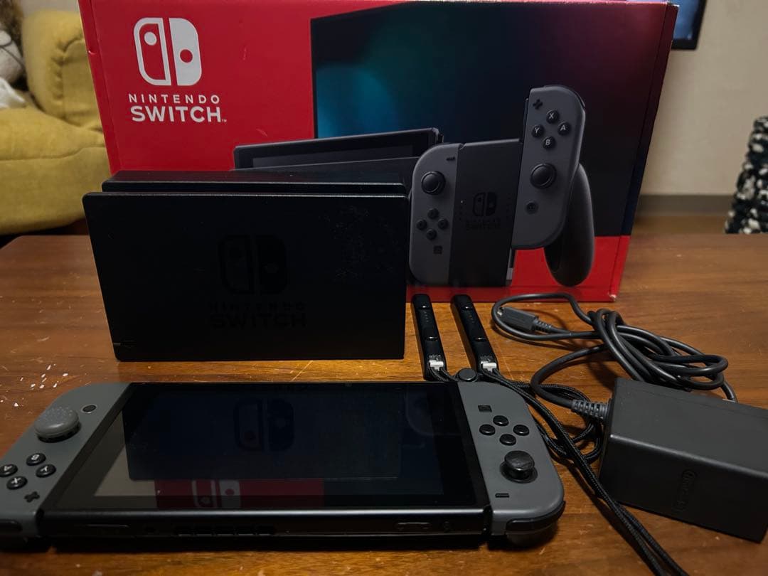Nintendo Switch グレー　本体　動作確認済　ハードケース付き