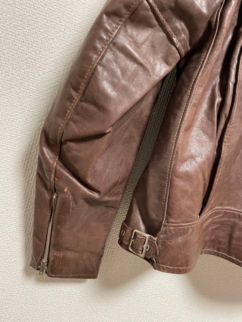 70s USA製 Schott シングルライダースジャケット ファーライナー付き