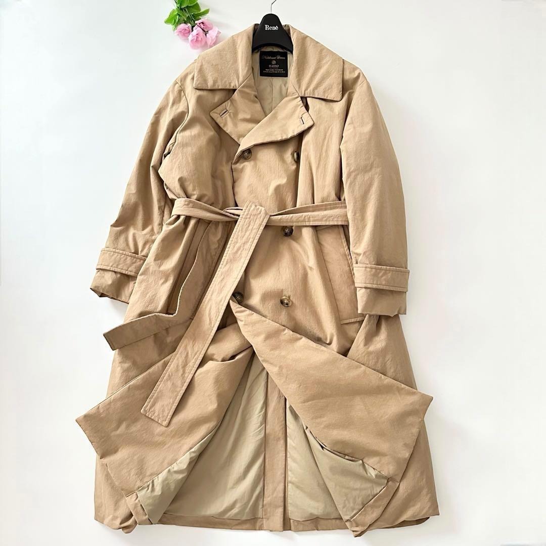 ナノユニバース 西川ダウン 東原亜希 コラボ トレンチダウン ベージュ