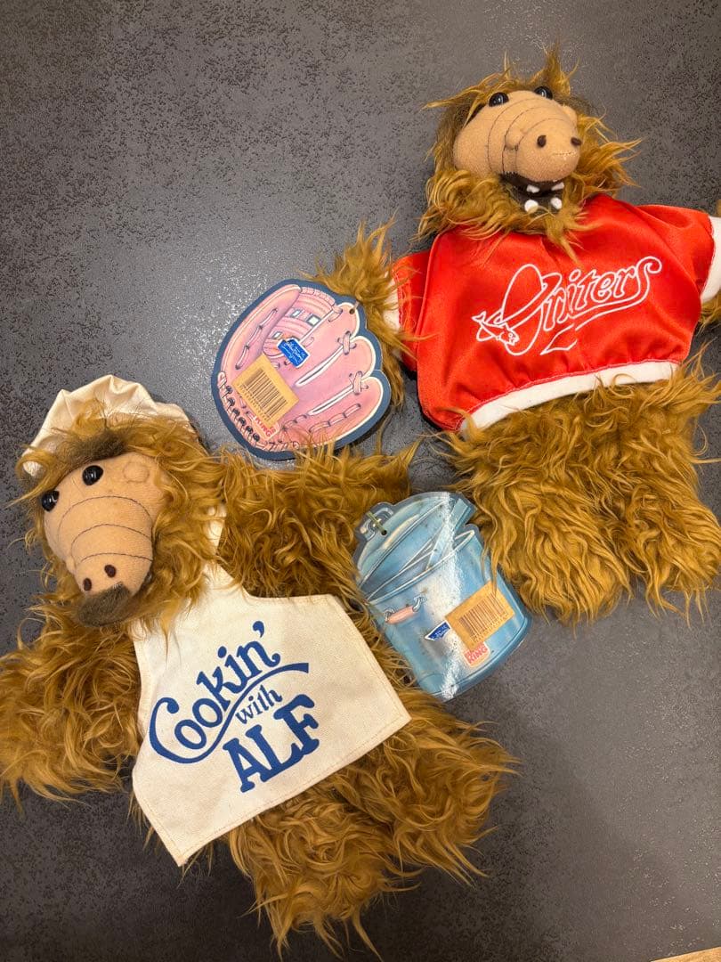 ALF ぬいぐるみ 80s ヴィンテージ　パペット　シェフ　バスケ　タグ付き ALF ぬいぐるみ 80s ヴィンテージ パペット シェフ バスケ タグ付き