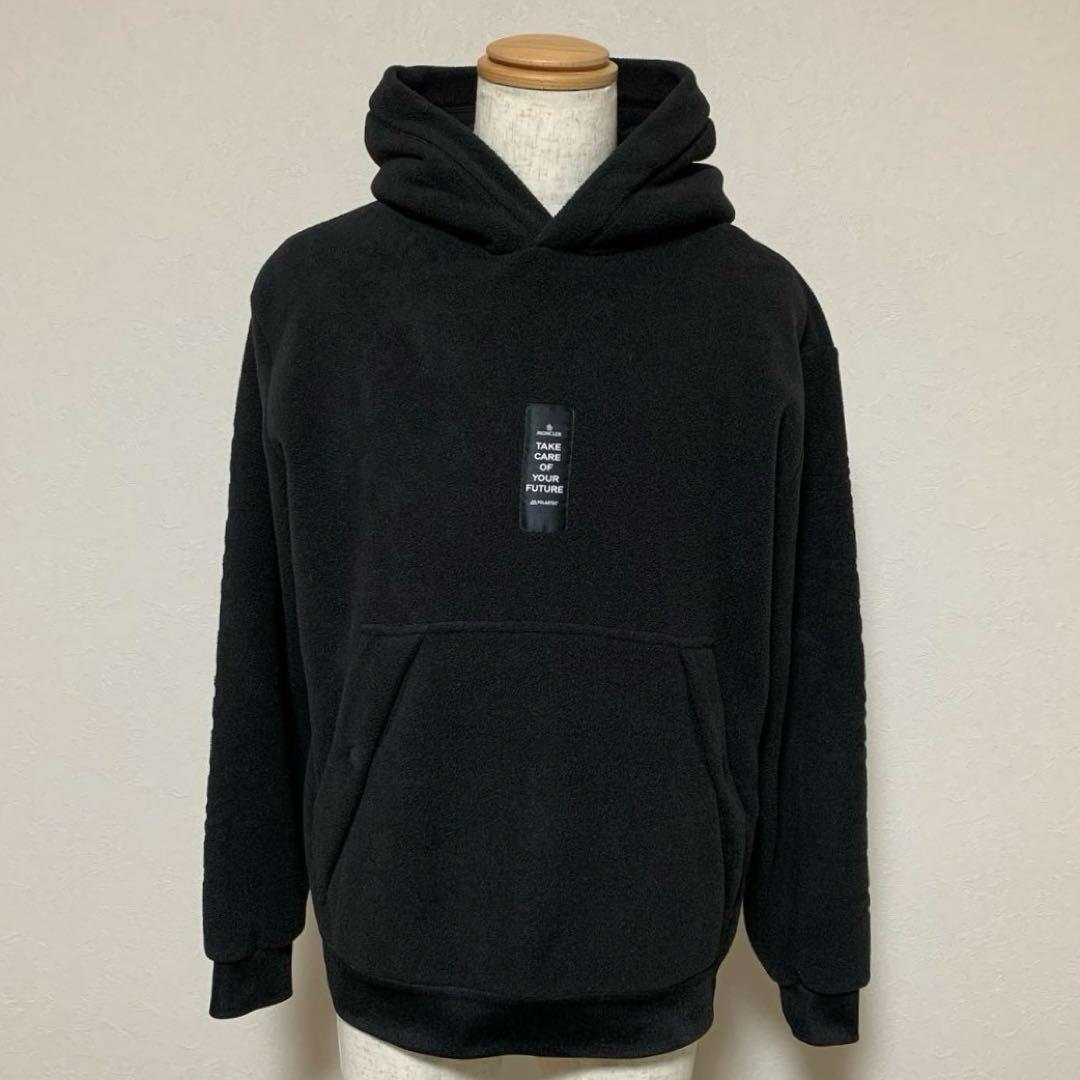 〔極美品〕モンクレール　袖ロゴ　パーカー　M ブラック　5P108