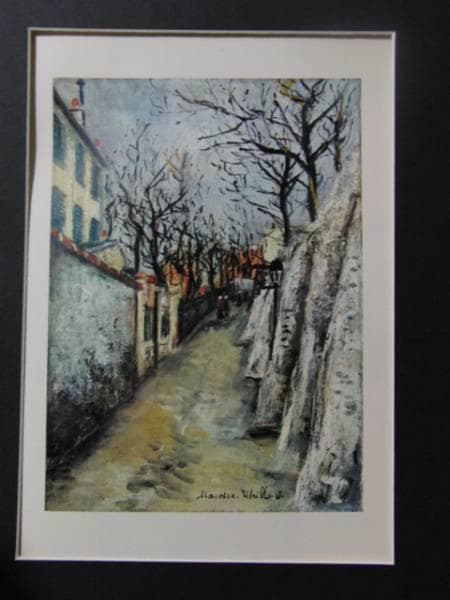 ユトリロ、希少・限定画版、版上サイン入り、新品額付、Nｏ452