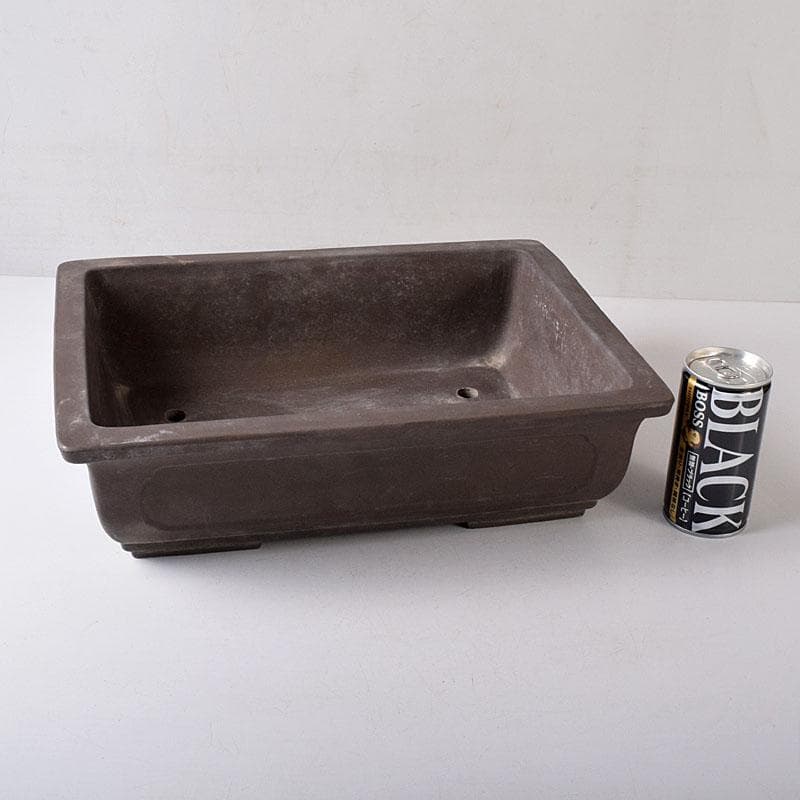 常滑焼　山晃造　植木鉢　盆栽鉢　四方鉢　N　7751C 常滑焼 山晃造 植木鉢 盆栽鉢 四方鉢 N 7751C