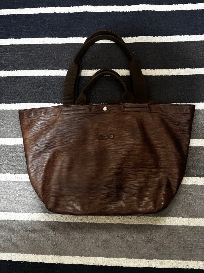 【最終値下げ】ダニエル＆ボブ　ダークブラウン レザー トートバッグ ポーチ付き