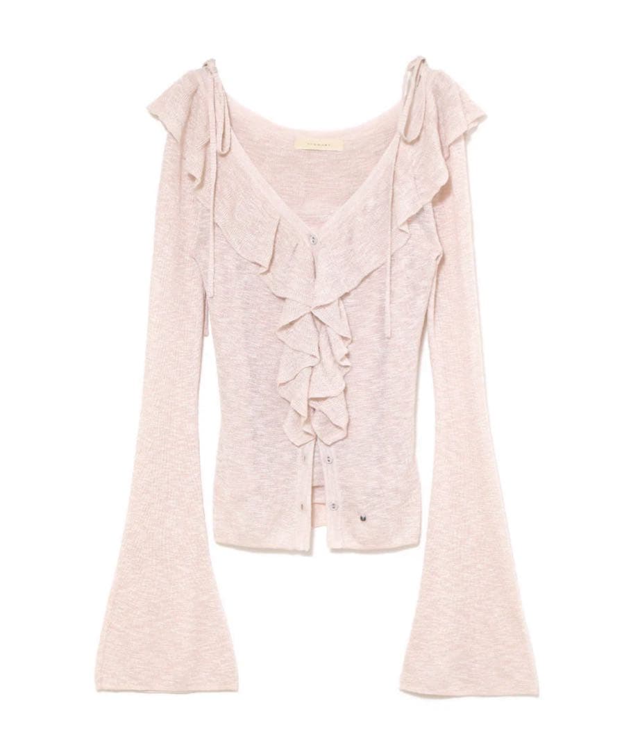 トップス andmary Fiona ruffle tops pink 2