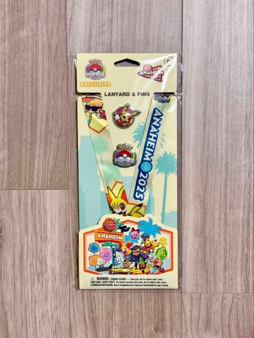 【WCS2025 アナハイム ポケモン】ネックストラップ レイヤード & ピンズ