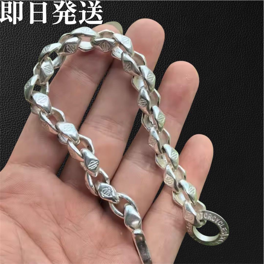 3点セット　S925刻印　ヴィンテージ チェーン　ブレスレット　重厚感　レトロ