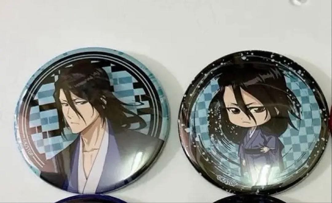 BLEACH ぴえろ45周年 描き下ろしイラスト 缶バッジ 朽木白哉 朽木