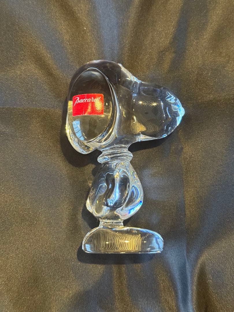 ム*ー様 Baccarat バカラ スヌーピー オブジェ 置物　クリスタル バカラ（Baccarat） スヌーピー 箱付き 置物 クリスタルガラス 人形