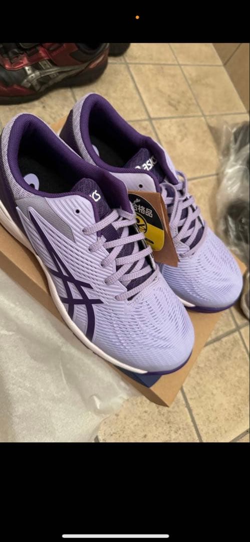 ASICS 安全靴　パープル