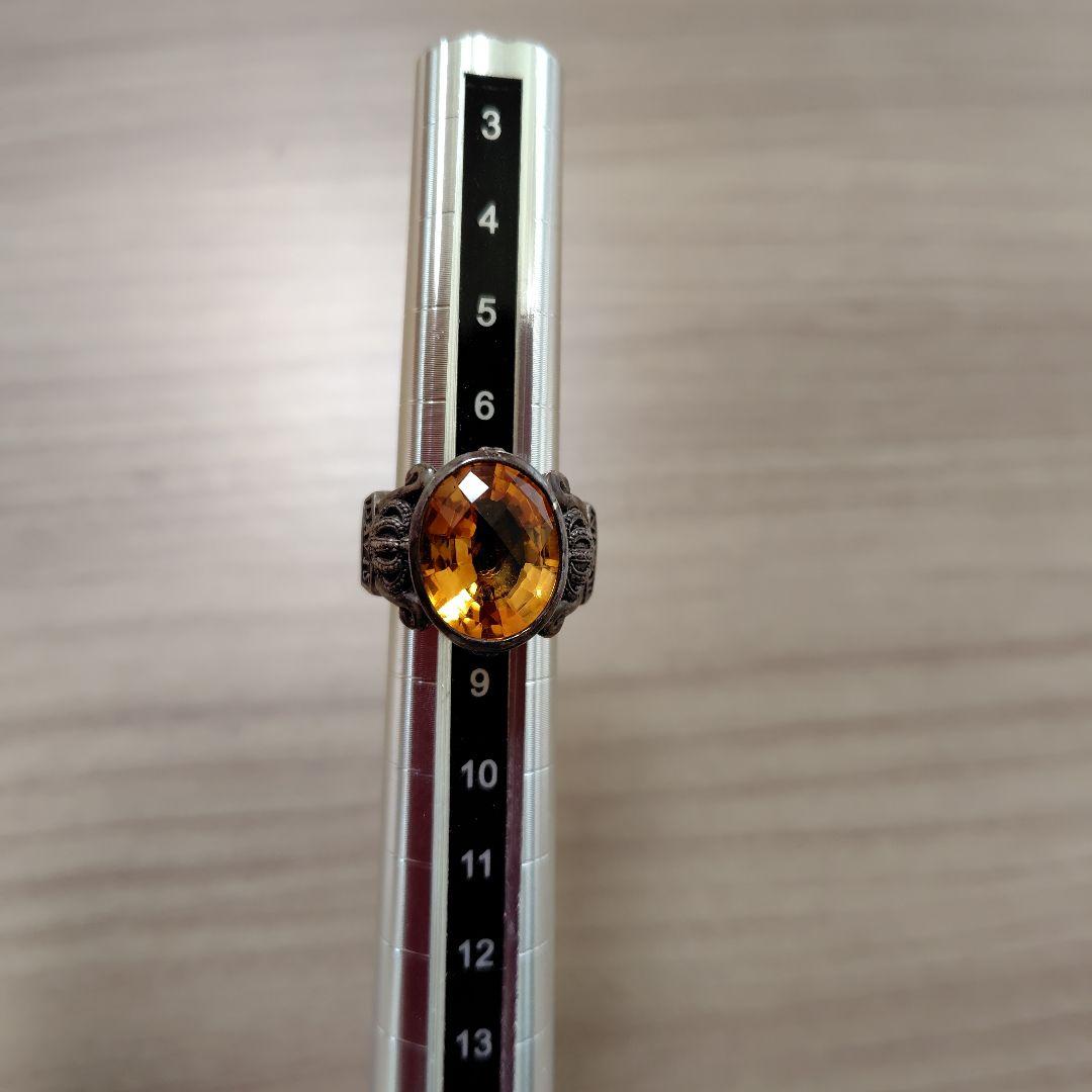 お値下げ　ジャスティンデイビス　ストーンリング シトリントパーズ