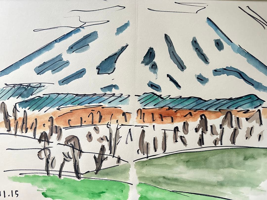 超限定9月9日20時迄‼️真作カムイ坂本直行「羊蹄山神威岳」水彩画 日付