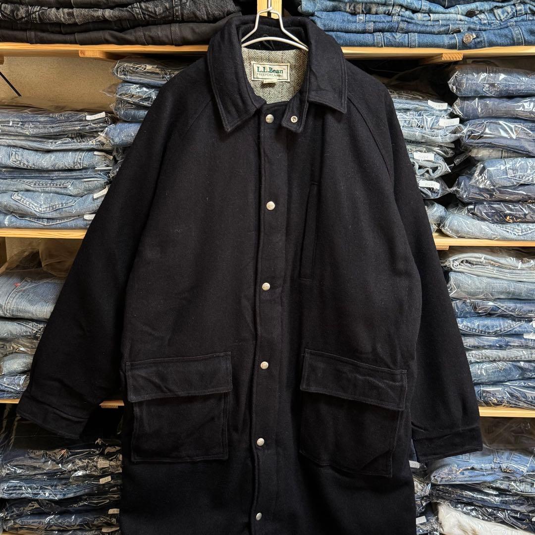 L.L.BEAN 80s USA製 ウールストームコート ダークネイビー - メルカリ