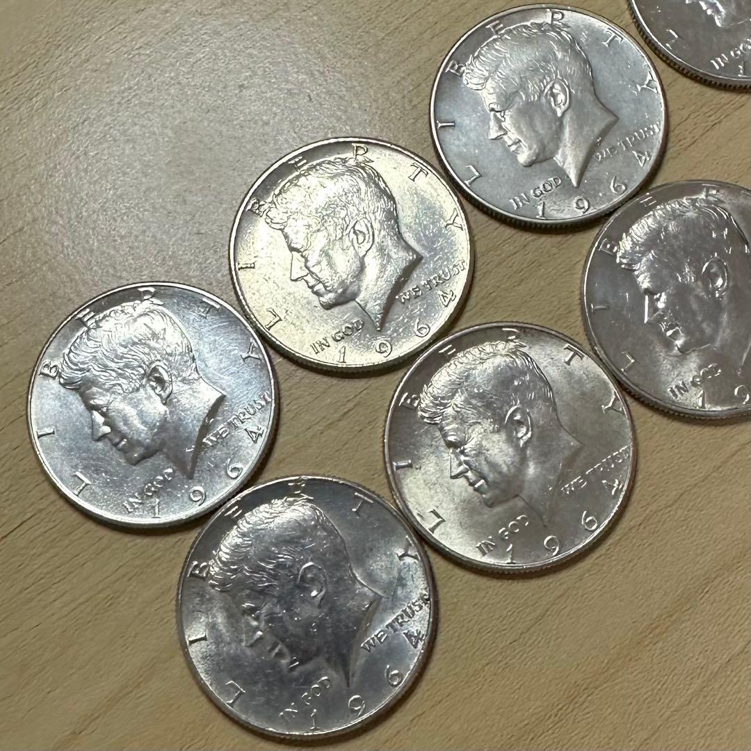 ケネディ ハーフダラー 1964年 10枚 銀貨 シルバーコイン 銀品位90